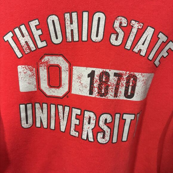 Ohio State University Hoodie Size M Red Buckeyes 1870 Buckeye Nation Graphic - Picture 2 of 8